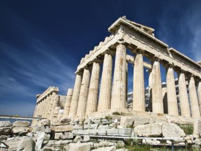 El Parten&oacute;n, en la Acr&oacute;polis de Atenas ( Grecia). 