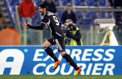 Vincenzo Iaquinta, en un partido de la liga italiana.