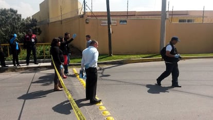 El lugar del asesinato el juez en Metepec.