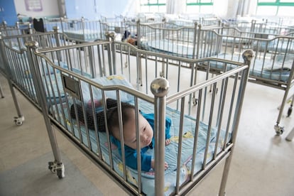 Babies in a Chinese orphanage; December 2022