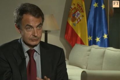 Zapatero, en un momento de la entrevista.