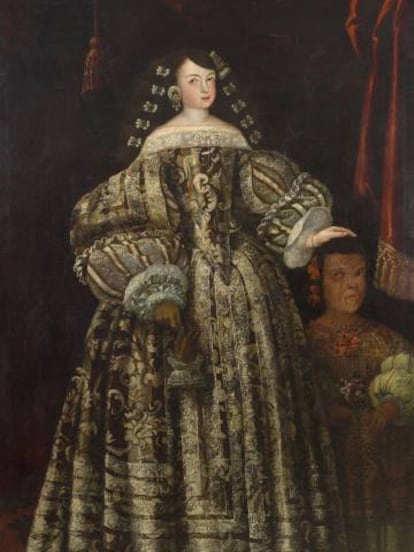 El retrato de María Luisa de Toledo y Carreto atribuido a Antonio Rodríguez, quien lo pintó en México hacia 1670.
