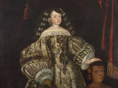 El retrato de María Luisa de Toledo y Carreto atribuido a Antonio Rodríguez, quien lo pintó en México hacia 1670. 