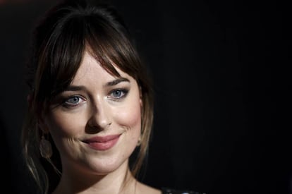 La actriz Dakota Johnson en Nueva York el pasado jueves. 