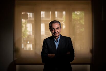 El expresidente José Luis Rodríguez Zapatero, en la Fundación Pablo Iglesias.