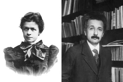 Mileva Marić e Albert Einstein. A matemática sérvia Mileva Marić foi a primeira esposa de Albert Einstein e mãe de seus filhos. Ele se aposentou da carreira científica para o benefício da família, mas sua contribuição para as teorias desenvolvidas por ele parece cada vez mais fora de dúvida.