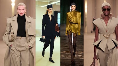 Desfiles otoño-invierno 2024 de Balmain, Altuzarra y Saint Laurent.