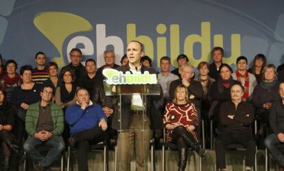 Juaristi, durante el acto de presentaci&oacute;n de su candidatura.