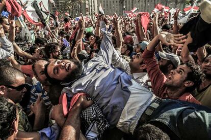 Celebración del triunfo de Morsi en las elecciones de 2012 en Egipto.