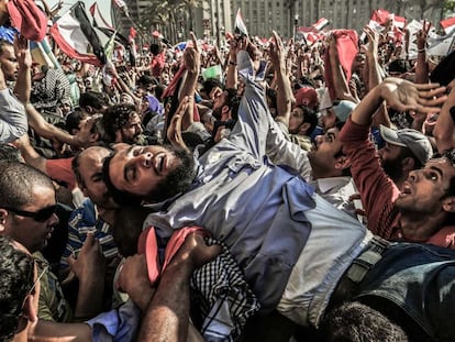 Celebración del triunfo de Morsi en las elecciones de 2012 en Egipto.