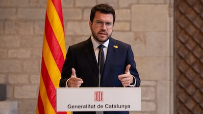 El presidente de la Generalitat, Pere Aragonès.