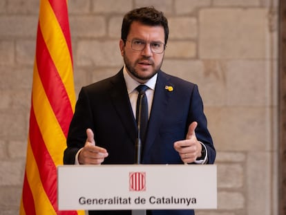 El presidente de la Generalitat, Pere Aragonès.