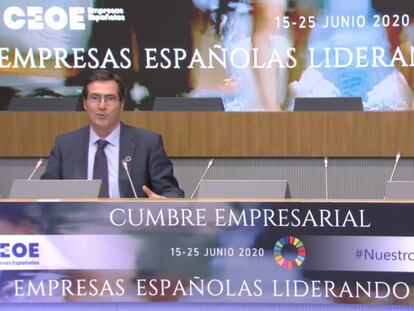 Antonio Garamendi, presidente de CEOE, junto a Gerardo Cuerva, presidente de Cepyme.