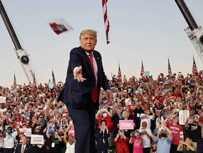 La búsqueda del voto de Florida por Trump tras superar la covid-19, en imágenes