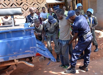 Un arresto en Bangui, la semana pasada.