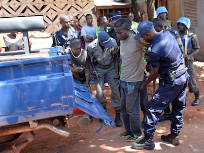 Un arresto en Bangui, la semana pasada.