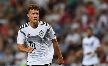 Waldschmidt, durante un partido del Europeo sub-21.