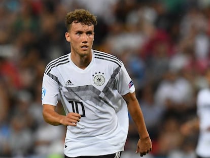 Waldschmidt, durante un partido del Europeo sub-21.