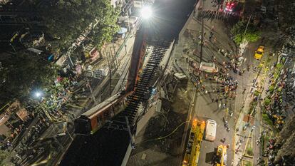 Desplome del tramo de la línea 12 del metro de la Ciudad de México