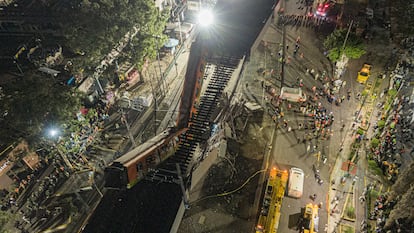 Desplome del tramo de la línea 12 del metro de la Ciudad de México