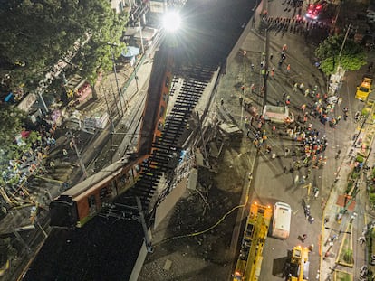 Desplome del tramo de la línea 12 del metro de la Ciudad de México