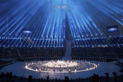 Apresentação durante a Cerimônia de abertura dos Jogos Paralímpicos de Pyeongchang