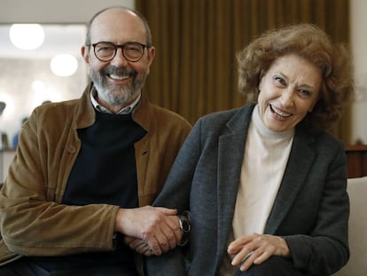 Julia Guti&eacute;rrez Caba y Miguel Rell&aacute;n, este mi&eacute;rcoles en Barcelona.