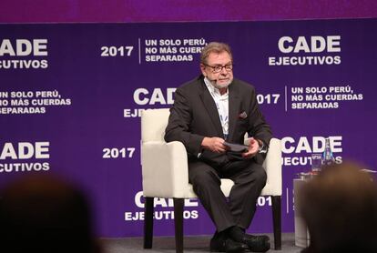 El presidente ejecutivo de PRISA y EL PA&Iacute;S, Juan Luis Cebri&aacute;n, durante su exposici&oacute;n en CADE.