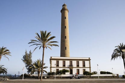 El faro de Maspalomas, en la isla de Gran Canaria.