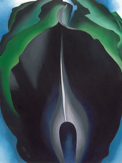 'Aro n. IV' (1930), óleo de Georgia O'Keeffe expuesto en el Museo Thyssen-Bornemisza (Madrid), procedente de la National Gallery de Washington.
Alfred Stieglitz Collection, legado de Georgia O'Keeffe