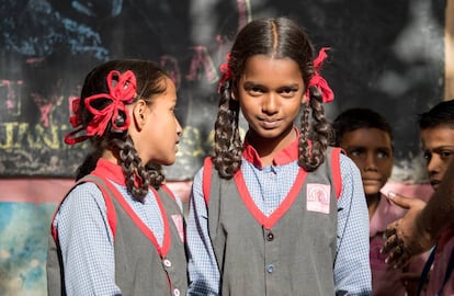 Alumnas de la escuela de la ONG en Bombay.