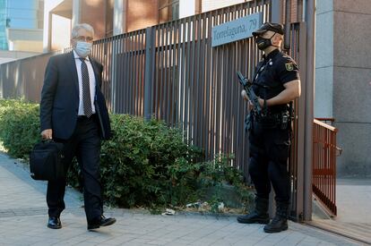 El exconsejero Francesc Homs llega al Tribunal de Cuentas en Madrid, este martes.
