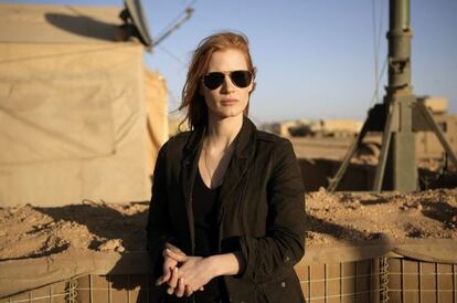 Jessica Chastain in a scene from Zero Dark Thirty.