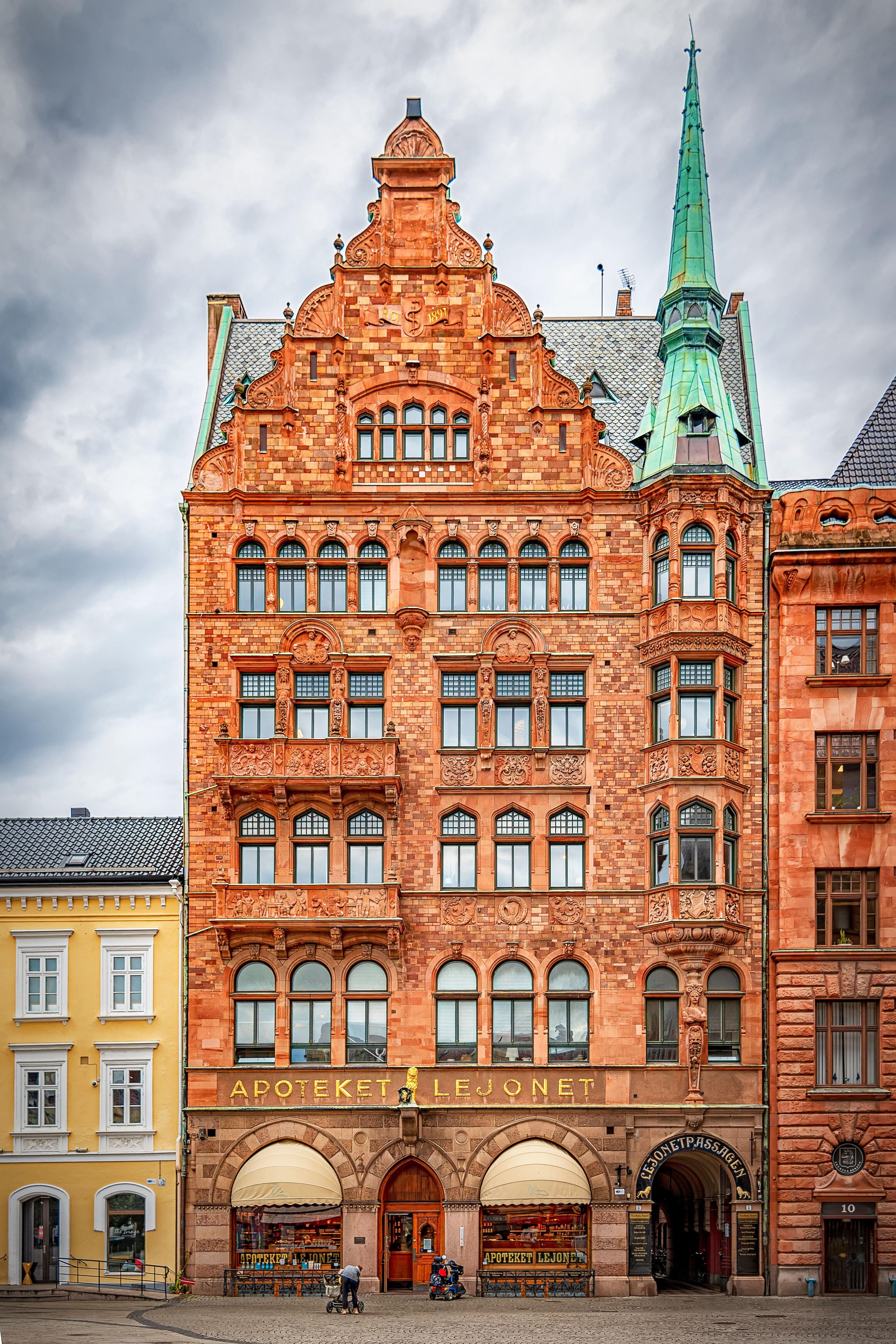 Entrada del pasaje de Lejonet, en Malmö.