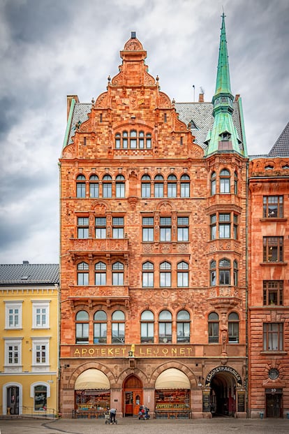 Entrada del pasaje de Lejonet, en Malmö.