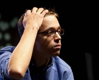 El secretario de Pol&iacute;tica de Podemos, &Iacute;&ntilde;igo Errej&oacute;n, durante la inauguraci&oacute;n de la universidad de verano de la formaci&oacute;n, hoy en la Facultad de Filolog&iacute;a de la Universidad Complutense en Madrid. 