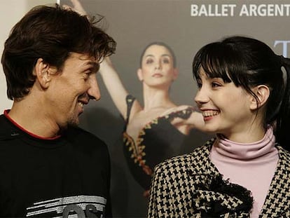 Julio Bocca y Tamara Rojo, ayer en Madrid.