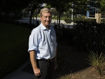 Tom Steyer posa para EL PAÍS el pasado 10 de octubre en Irvine, California.