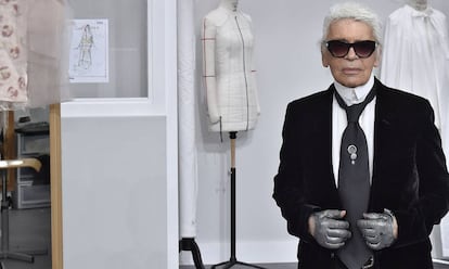 Karl Lagerfeld, en la semana de la Alta Costura de París en 2016.