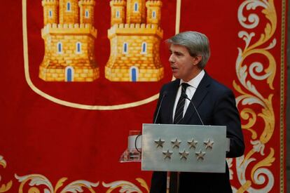 Ángel Garrido, durante un acto en la Comunidad de Madrid.
