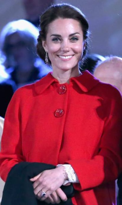 Kate Middleton en un acto en homenaje a la reina el pasado domingo.