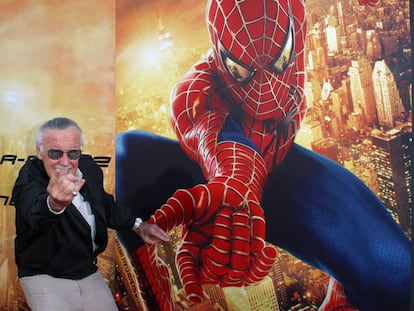 Stan Lee em lançamento do filme do Homem-Aranha, em 2004.