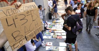 Venta de libros de segunda mano en Libreros, en 2013.