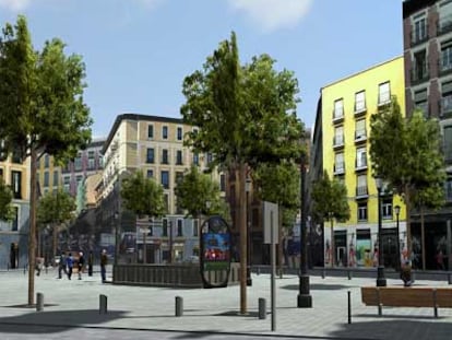 Obra del grupo Fiambrera Obrera que reconstruye el barrio madrileño de Lavapiés.