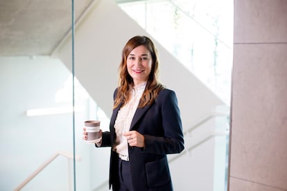 Sandra Orta, directora general de BMS España y Portugal, en las oficinas de la empresa en Madrid.