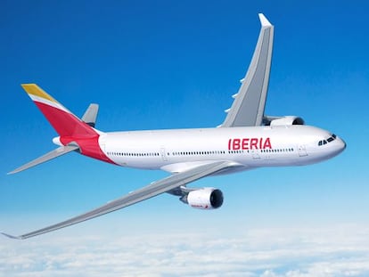 Imagen de un avi&oacute;n A330-200 de Iberia.