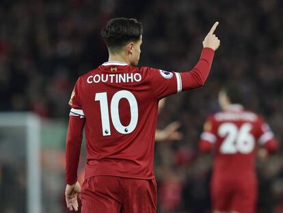 Philippe Coutinho, centrocampista del Liverpool.