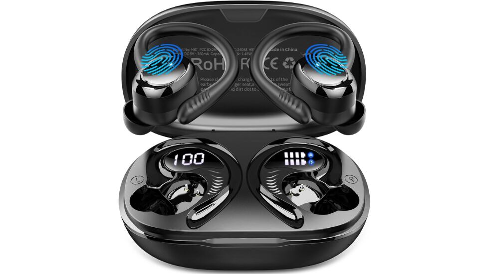 Vista de unos auriculares inalámbricos.