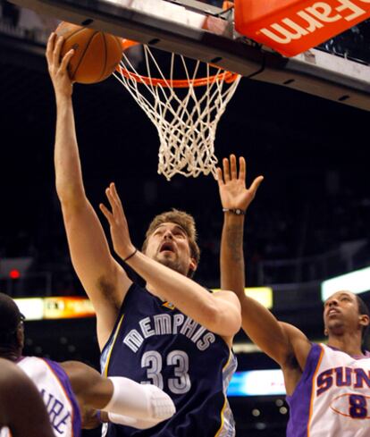 Marc Gasol, en un partido contra los Phoenix Suns