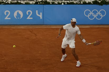 Nadal, este viernes en Roland Garros.